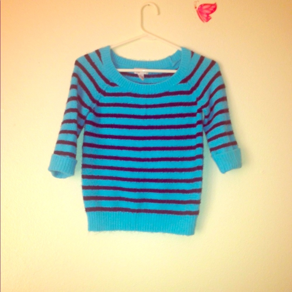 💖Blue and black sparkling blouse 💖
